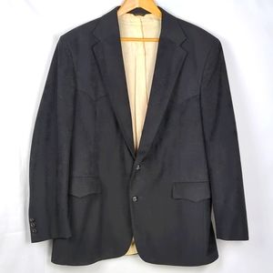 Vtg PAGANO WEST Men's Vintage Black Western Style Rockabilly Blazer
